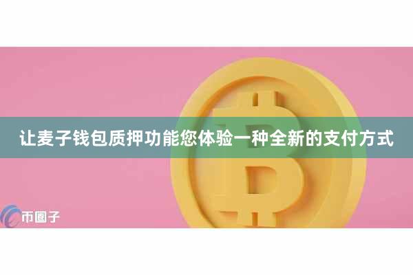 让麦子钱包质押功能您体验一种全新的支付方式