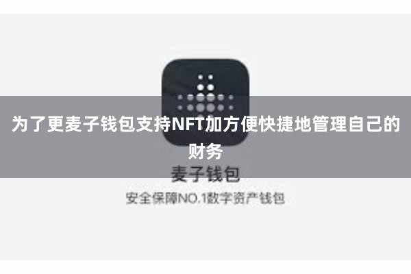 为了更麦子钱包支持NFT加方便快捷地管理自己的财务