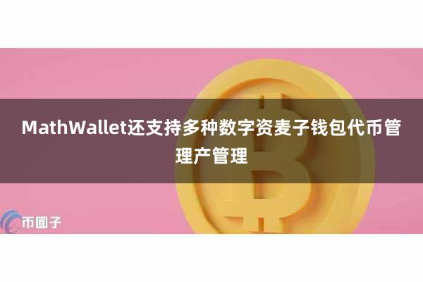 MathWallet还支持多种数字资麦子钱包代币管理产管理